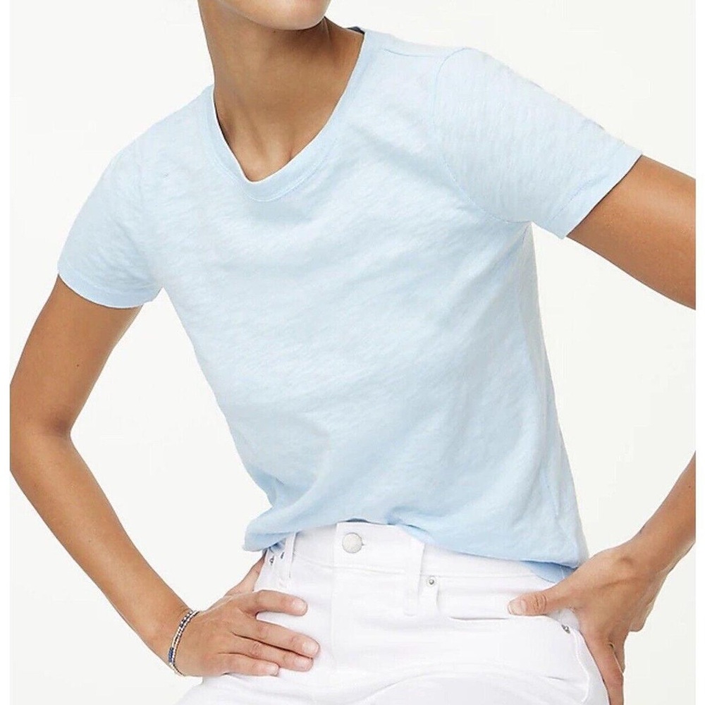 NWT J.Crew Short Sleeve Girlfriend Tee Sky Blue Sz XS sold out online